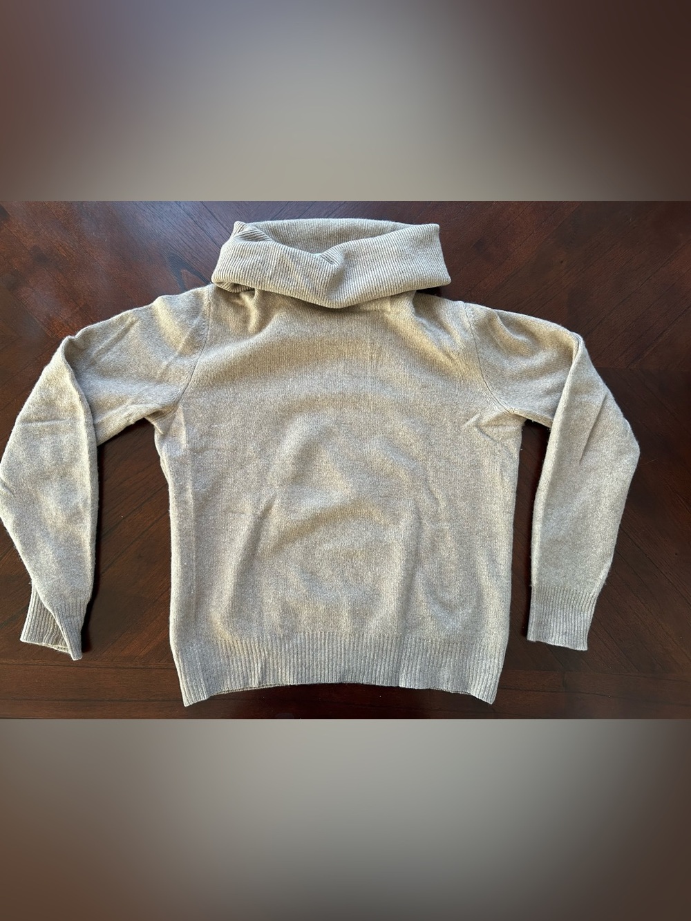 I. Magnin 100% cashmere Women's Cowl Neck Sweater - Light Beige size s